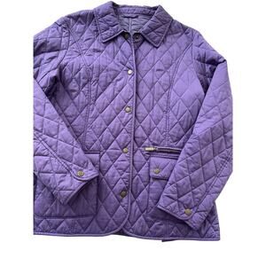 Barbour women’s coat purple quilt jacket size 10
